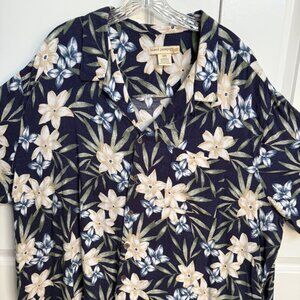 Floral Hawaiian Shirt, 100% Rayon, size 3XL